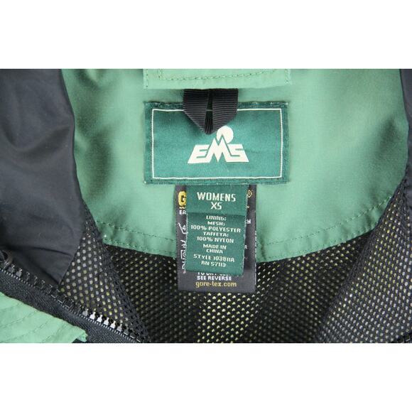 EMS Eastern Mountain Sports Jacket Womens XS Green Hoodie Rain Vented - Picture 4 of 10